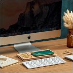Okiyo Musen Bamboo Wireless Charger Desk Organiser - Image 6