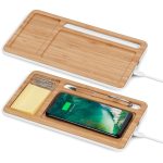 Okiyo Musen Bamboo Wireless Charger Desk Organiser - Image 4
