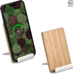 Okiyo Hakka Bamboo & Recycled Aluminium Wireless Charging Phone Stand - Image 7