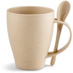 Okiyo Kawai Wheat Straw Mug & Spoon - 350ml - Image 2