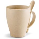 Okiyo Kawai Wheat Straw Mug & Spoon - 350ml - Image 15