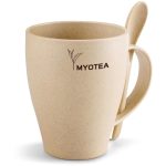 Okiyo Kawai Wheat Straw Mug & Spoon - 350ml - Image 14