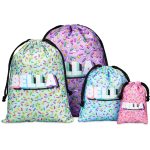 Pre-Printed Sample Hoppla Benguela Jumbo Polyester Drawstring Pouch - Image 3