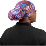 Pre-Printed Sample Hoppla Crown Polyester Head Wrap - Image 4
