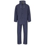 Light Hurricane Rubberised Polyester/PVC Rainsuit - Navy