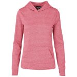 Ladies Fitness Lightweight Hooded Sweater - Red